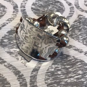 Silver plated leather bracelet Last Chance Sale🚨